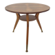 Italian wooden coffee table with brass feet 1960's