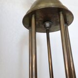 Art Deco chandelier in bronze and opaline by Jean Pascaud, 1940s.