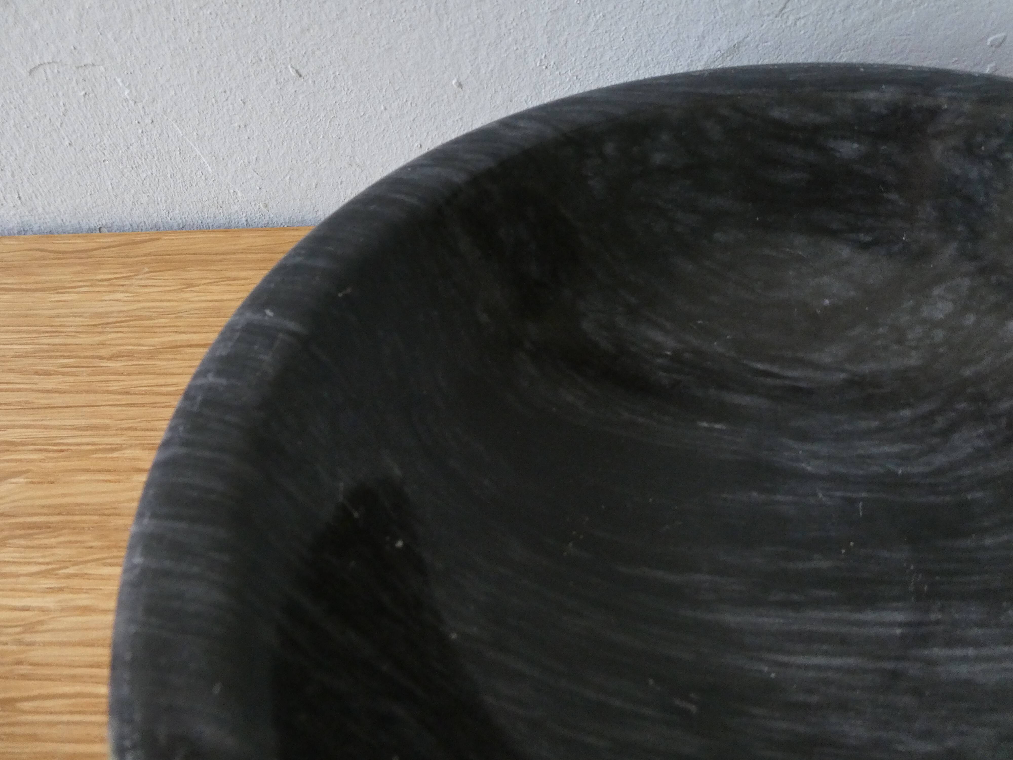Dark grey marble ashtray