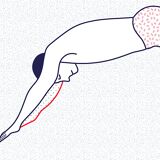 Illustration A4 naiade no. 6/8 brittany bather sea