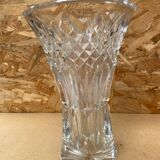 Old vase cristallerie lorraine cut crystal made in France vintage
