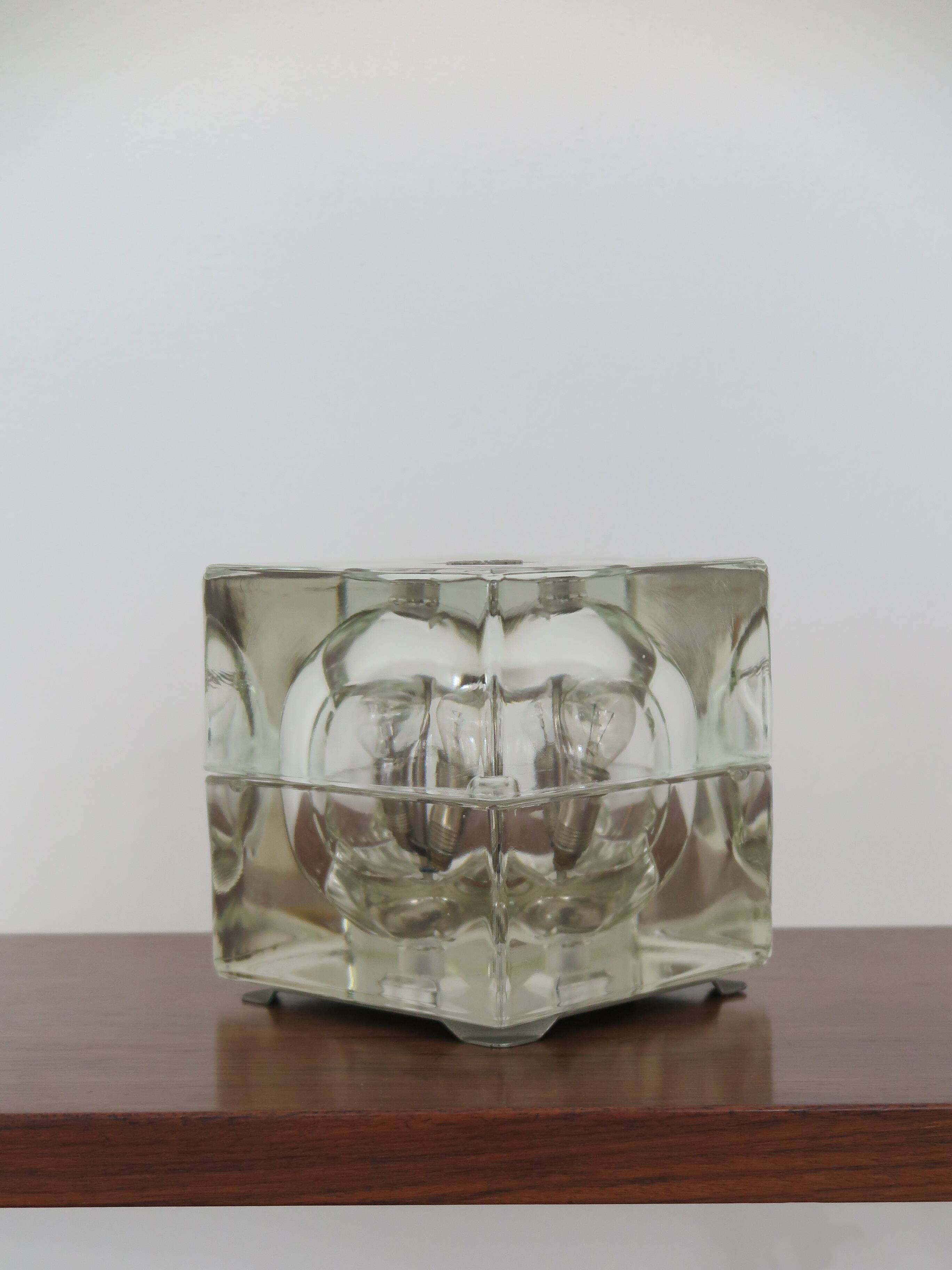 Cubosfera Glass Table Lamp design Alessandro Mendini, Italy 1960s