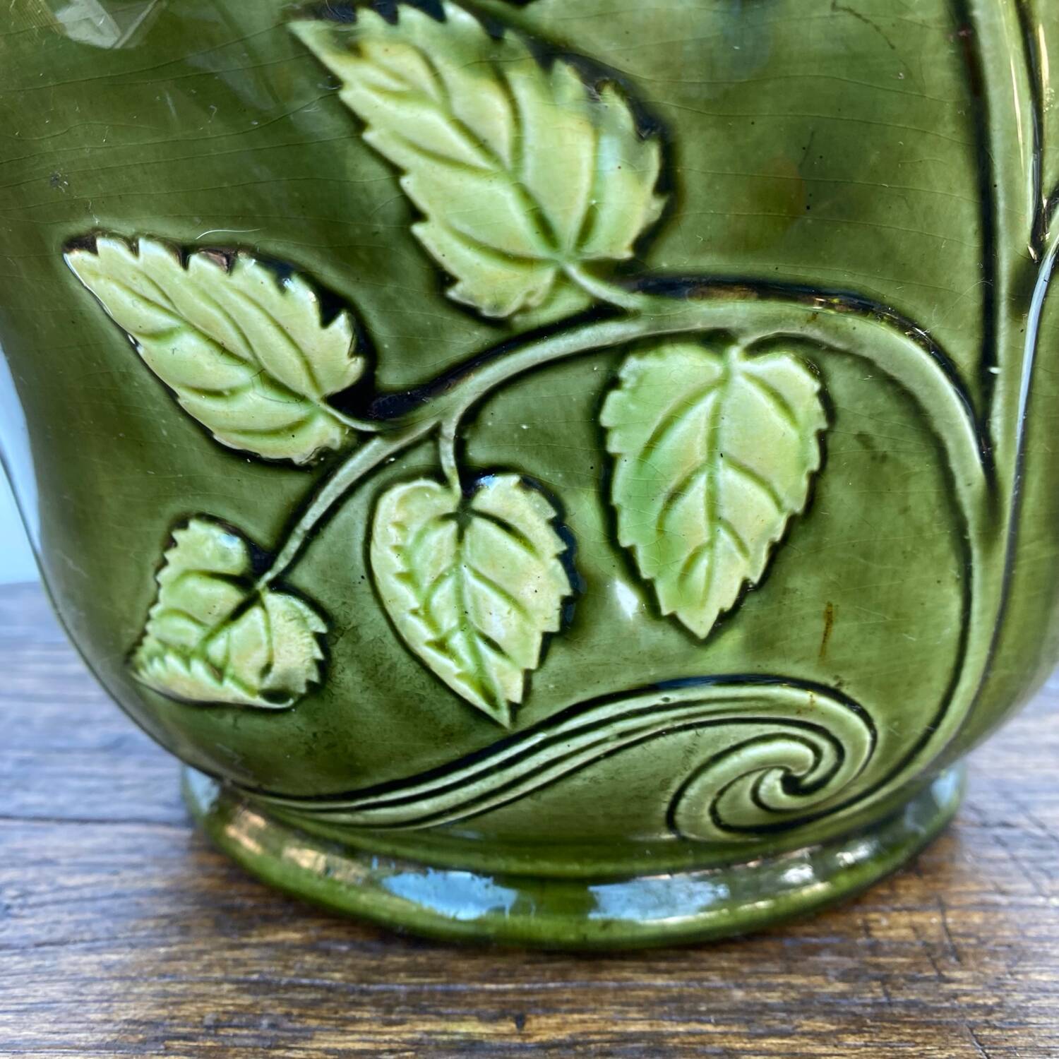 Art Nouveau earthenware cachepot
