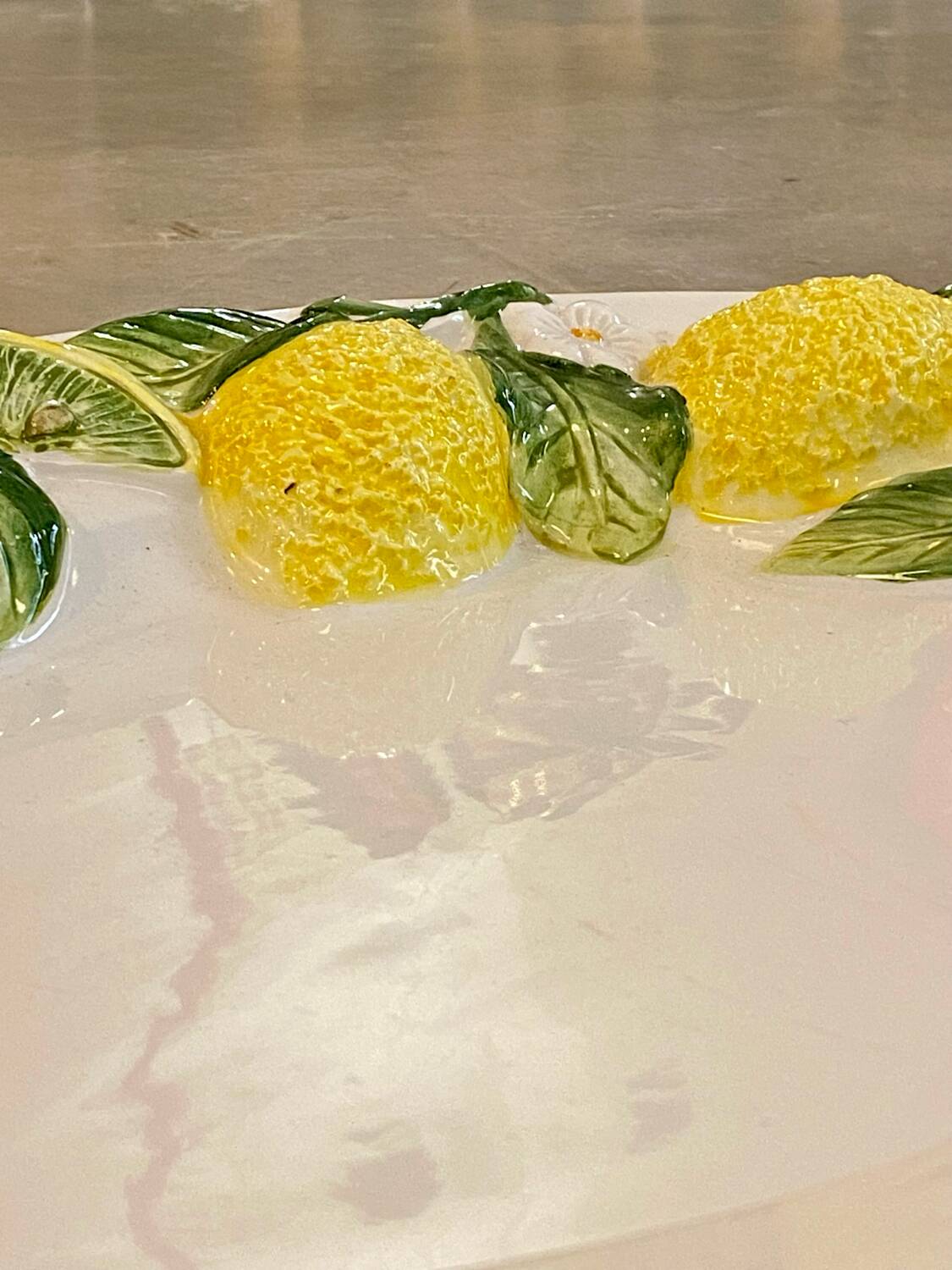 Large lemon slip dish