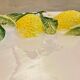 Grand plat barbotine citron