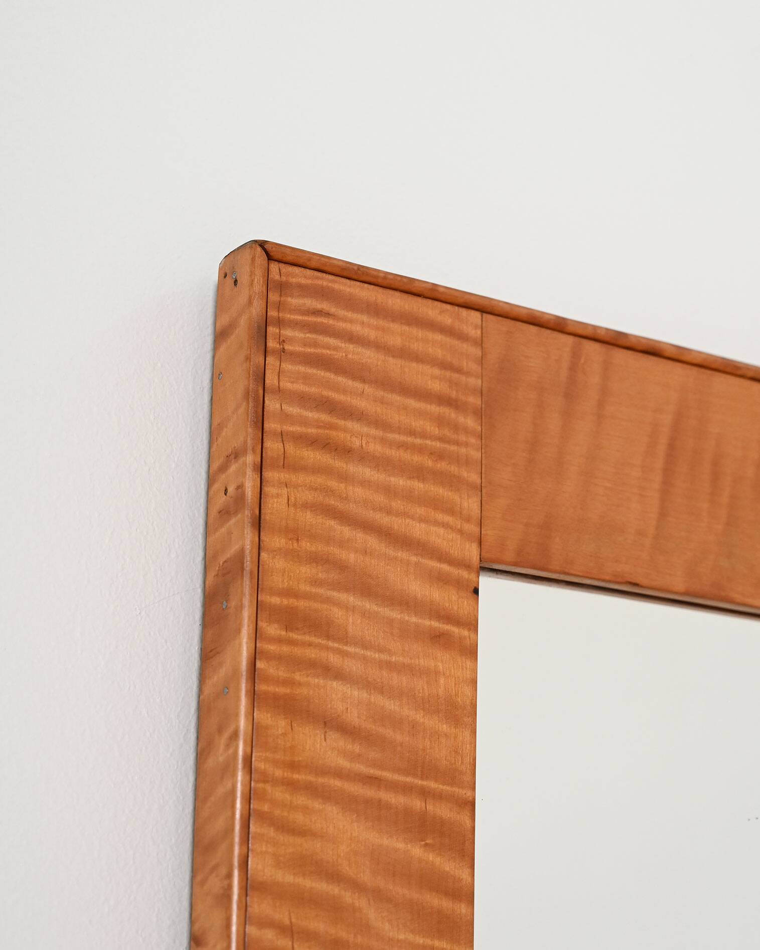 Scandinavian curly birch mirror, 1950s