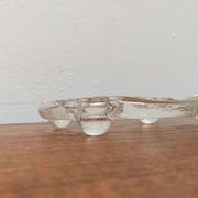 Swedish glass candle holder ring from Pukeberg, 1970s