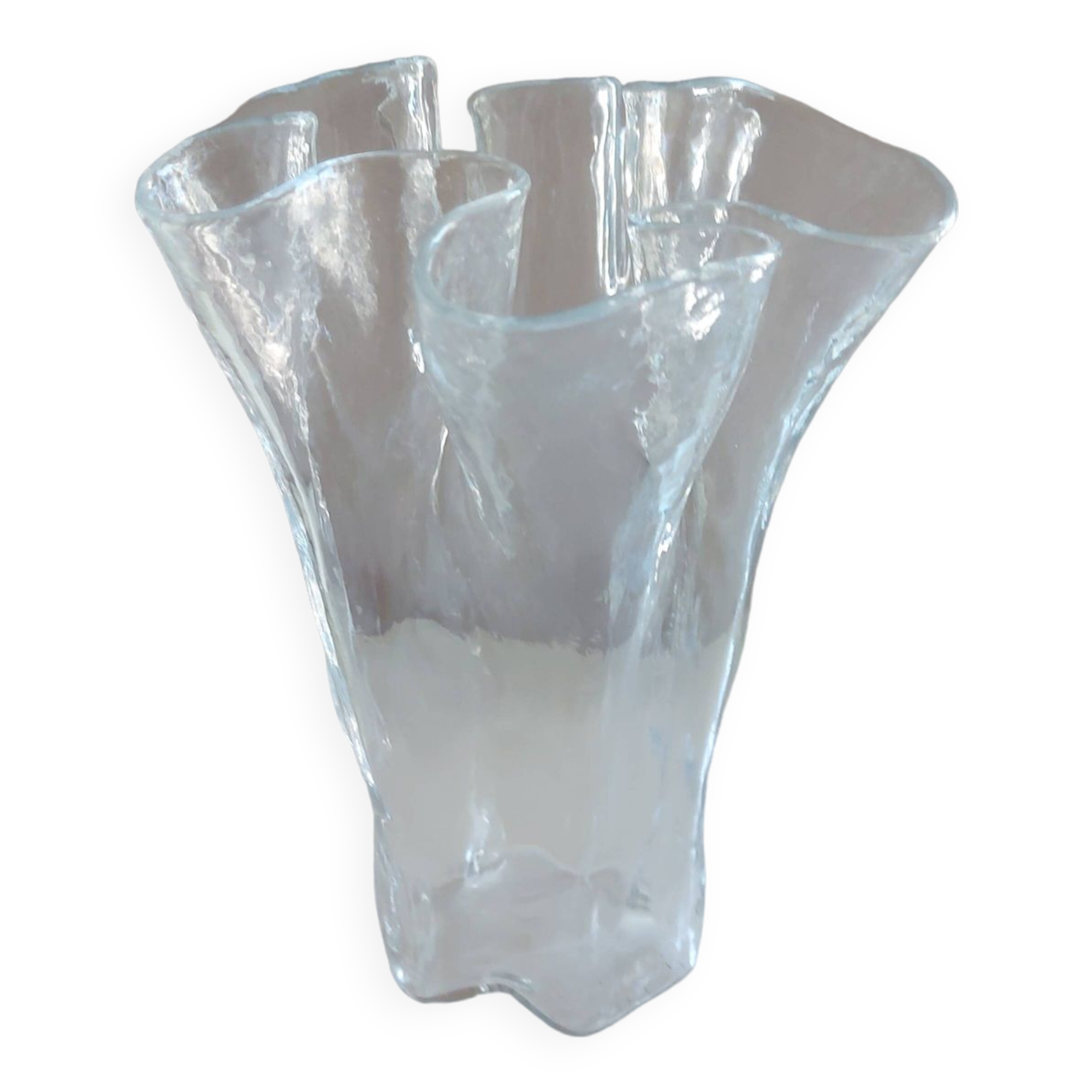 Crumpled Finnish Glass Vase