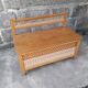Coffre vintage en bois et rotin