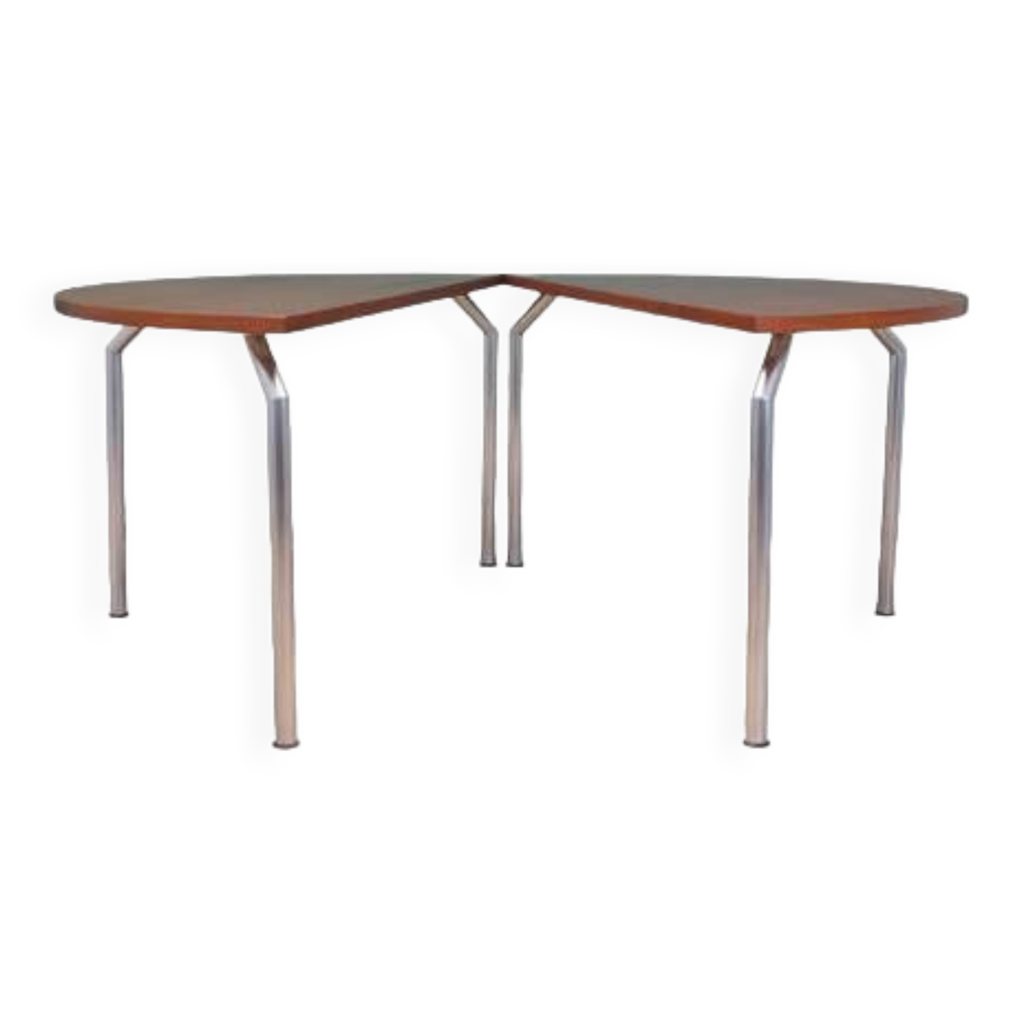 Teak half round table, Danish design, 1970s, manufacturer: Bent Krogh