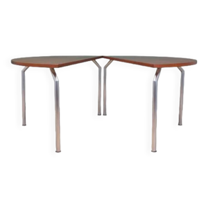 Table demi-ronde en teck,