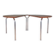 Teak half round table, Danish design, 1970s, manufacturer: Bent Krogh