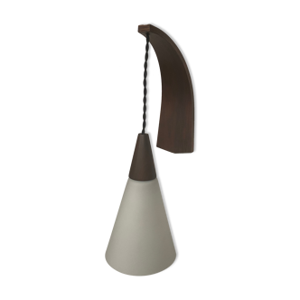 Old scandinavian wall lamp in vintage opaline