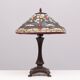 Tiffany style stained Glass Dragonfly Table lamp 1980s