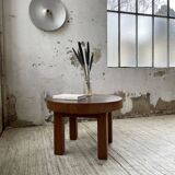 Circular brutalist table from the 1950s