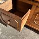 Old wooden baker's chest with storage drawers