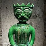 Roland Zobel - Large ceramic sculpture of a king