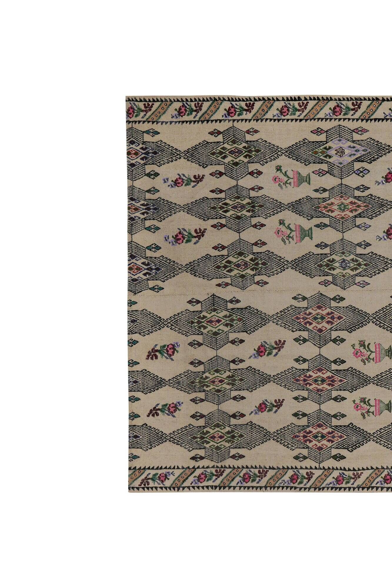 Kilim turc vintage tissé main 172x233 cm