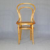 Set of 4 Kohn bistro chairs no. 30 from 1910, wooden seat