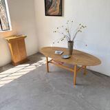 Oval coffee table beech 1980 Aalto Ikea