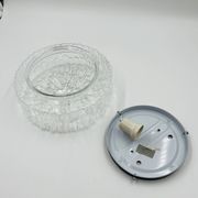 Massive modernist ceiling light in moulded glass
