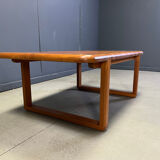 Mid-century solid teak Scandinavian coffee table, 1970s