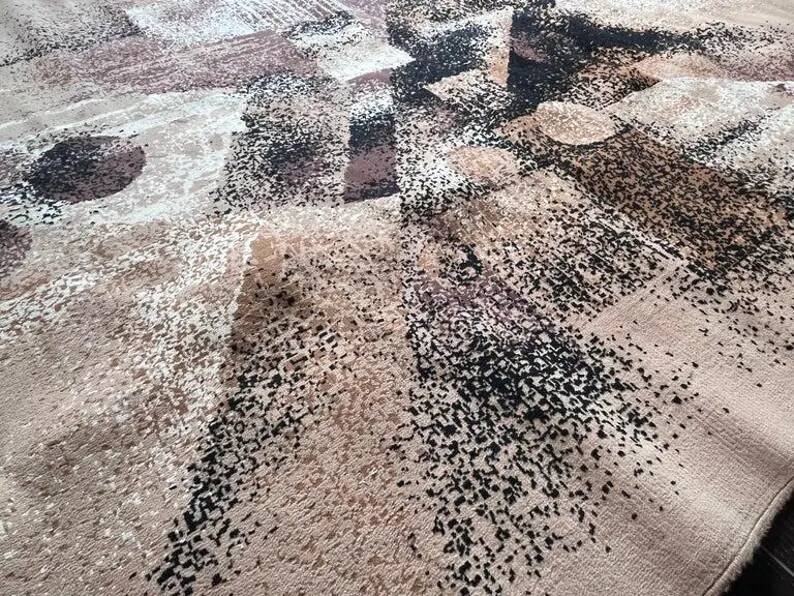 1980s Big design mid century Abstract Rug/carpet, Czechoslovakia