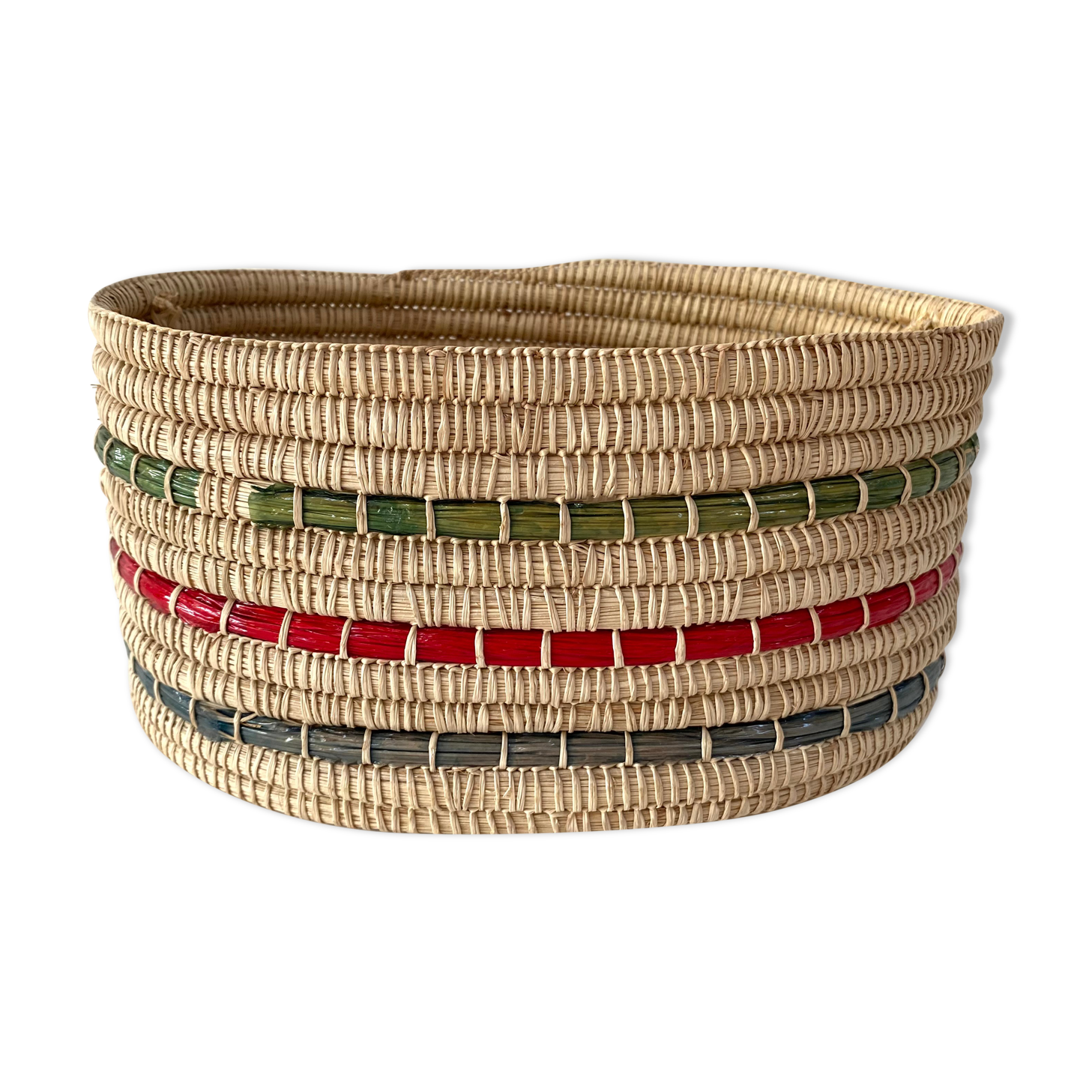 Braided fiber basket from the 60s