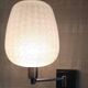 Wall lamp - reading light in chromed metal and opaline globe - 20th century