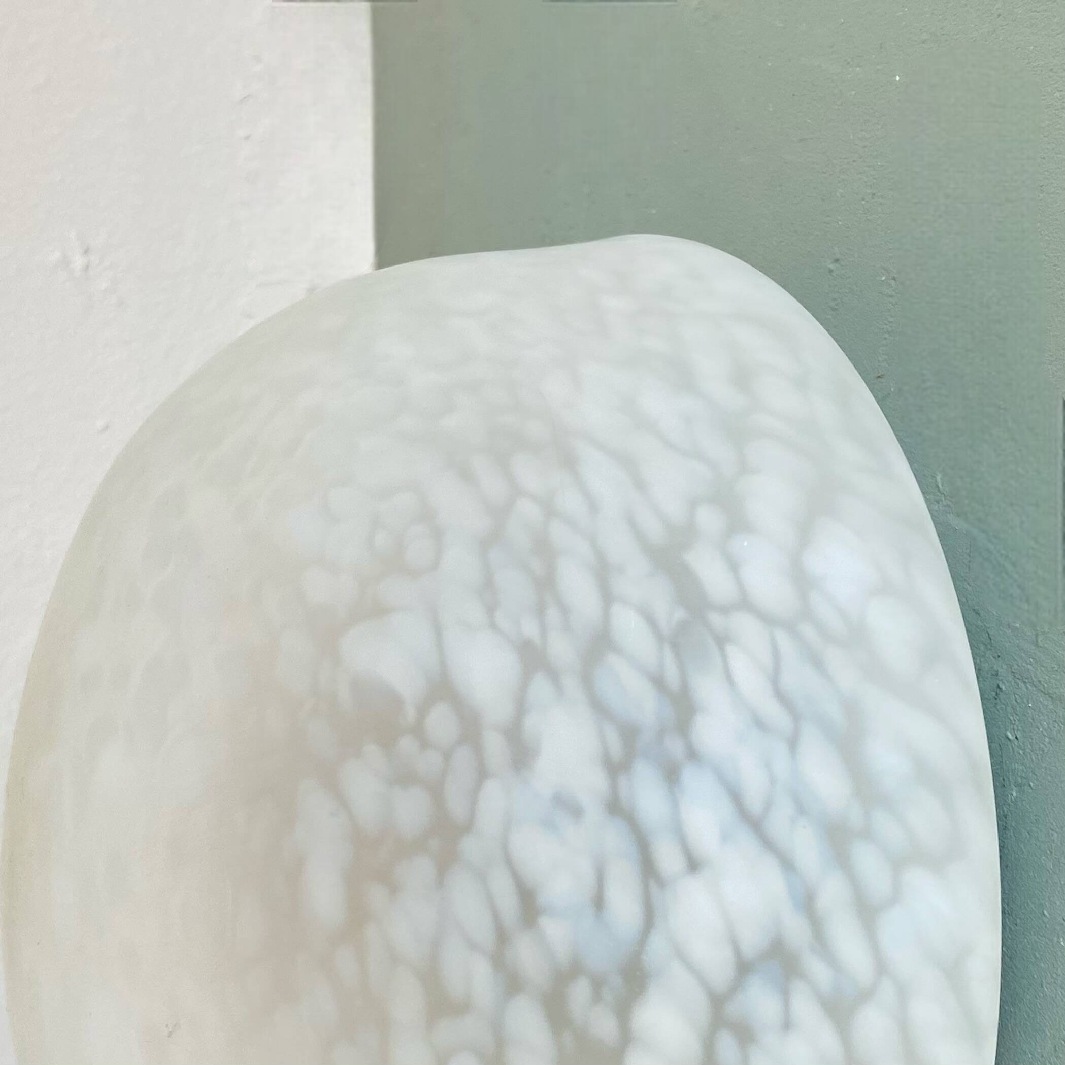 Round wall light ceiling light in white Clichy glass