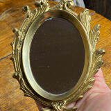 Small antique bronze mirror
