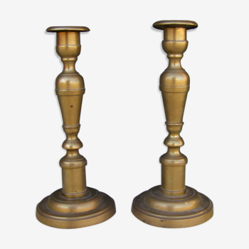 Pair of old candle holders