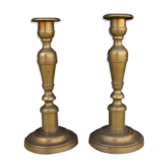 Pair of old candle holders