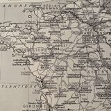 Old map of France (former provinces) from 1928