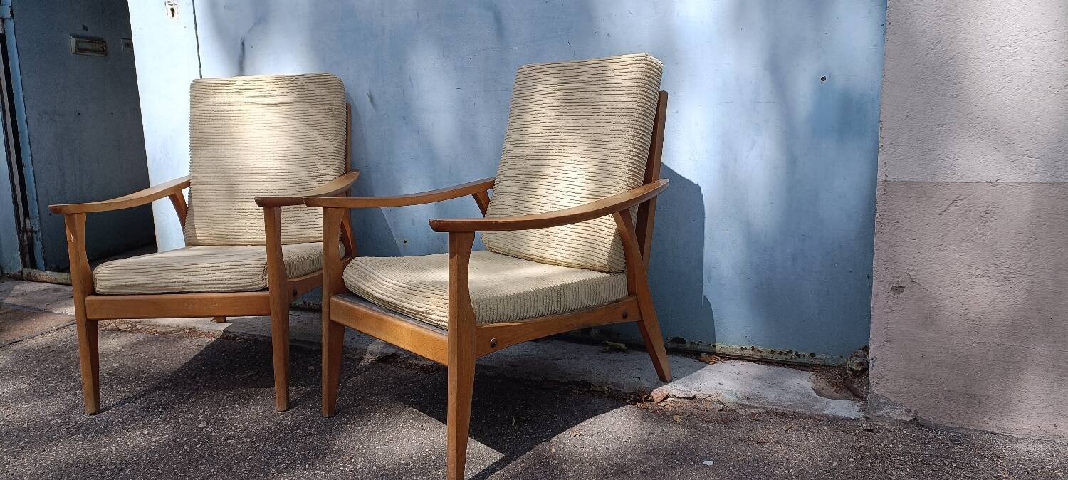 Pair of Scandinavian armchairs