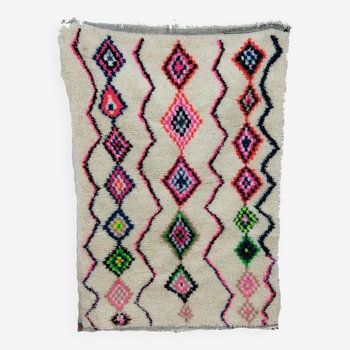 Handmade wool Berber rug 176 X 120 CM