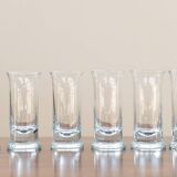 Large crystal liquor glasses, set of 6, 1970