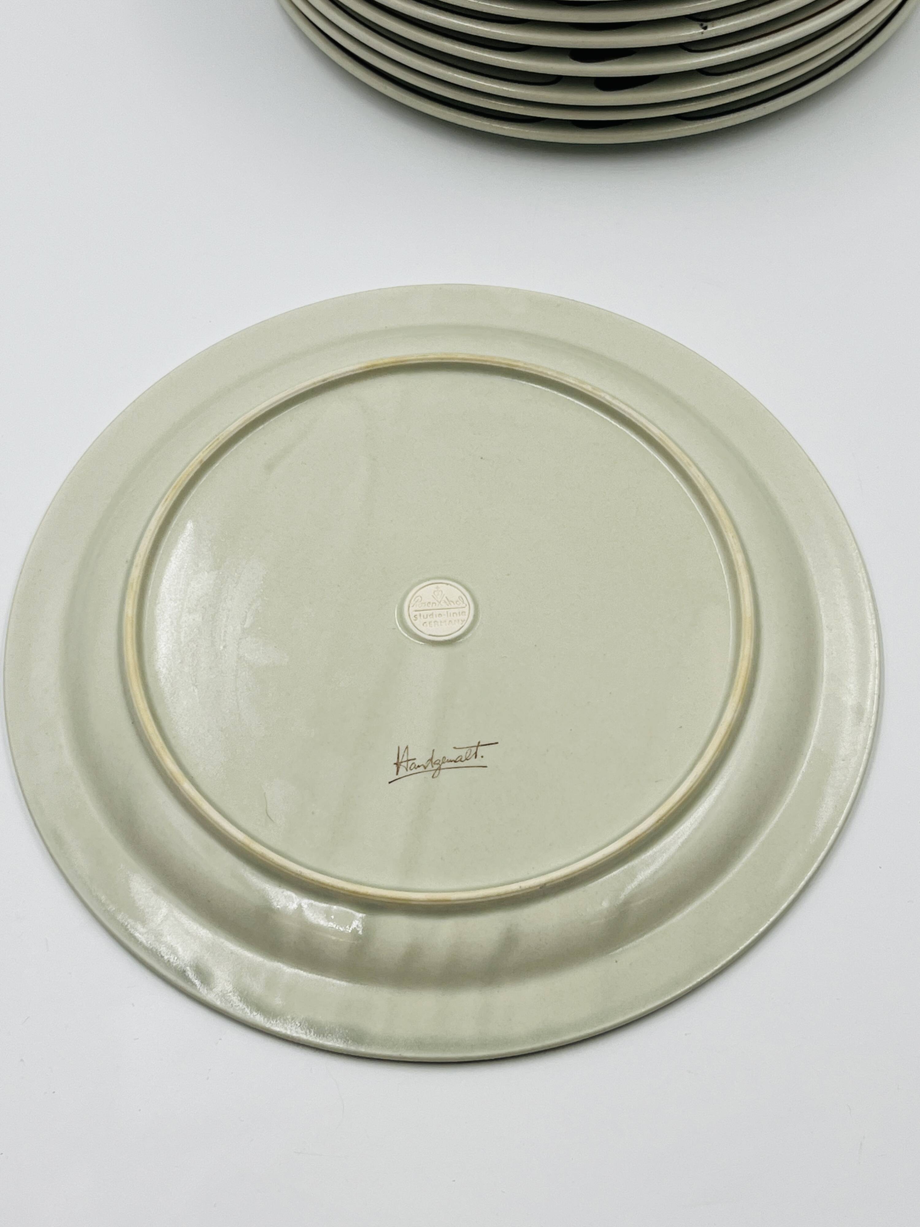 Set of 8 Large Rosenthal studio-line "Siena" Plates 28 cm