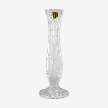 Vase soliflore cristal de bohème taillé main