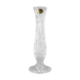 Bohemian crystal soliflore vase hand-cut