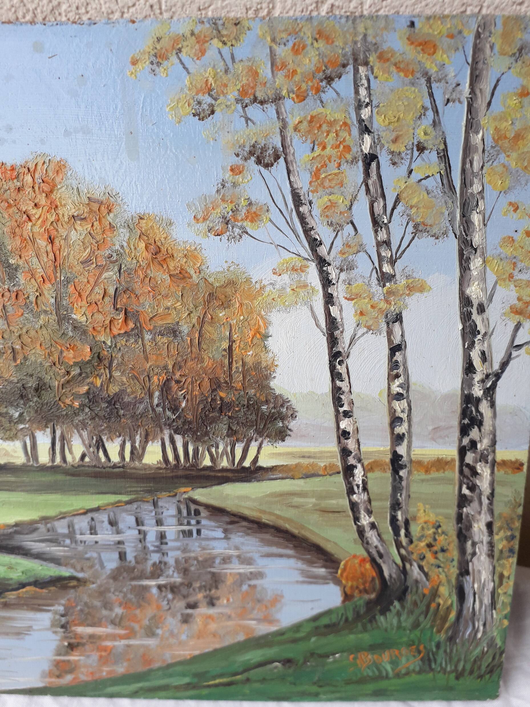 Landscape oil painting