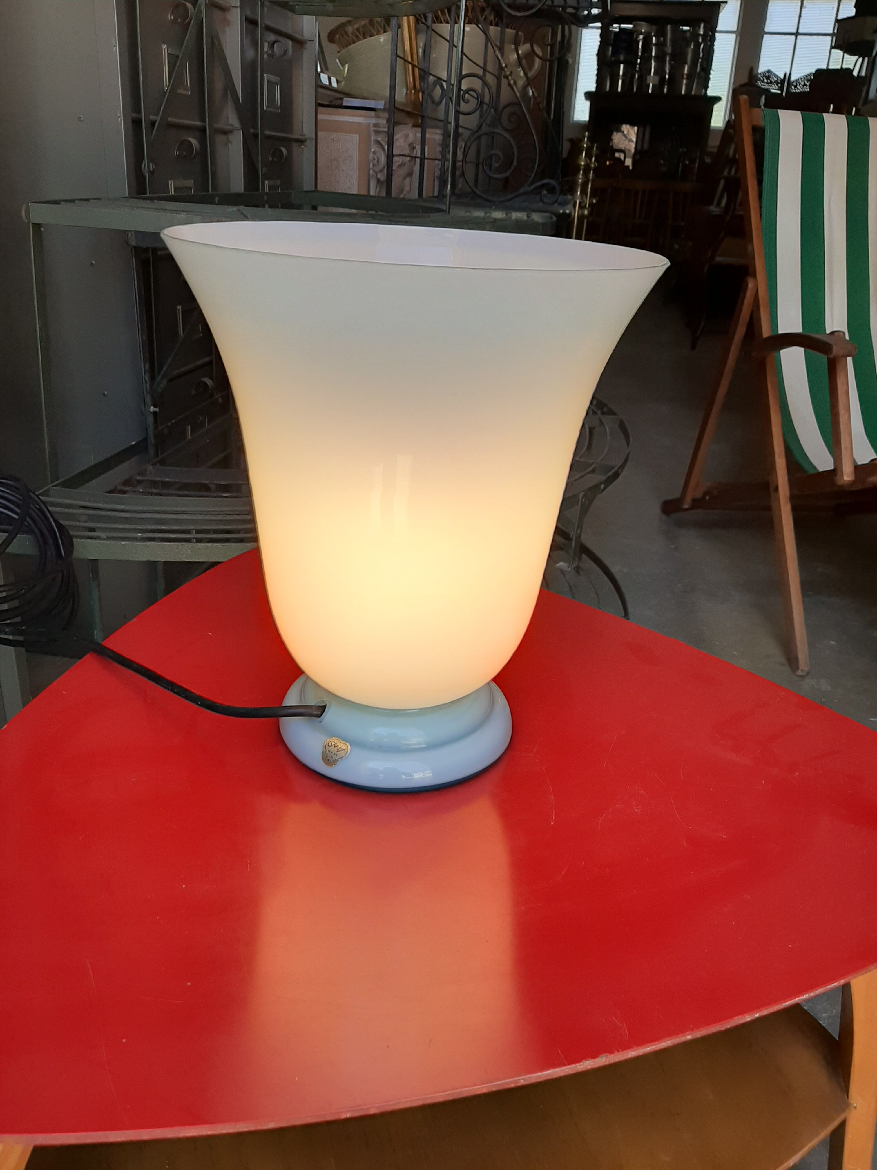 Art deco opaline lamp