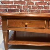 Wood and marble coffee table