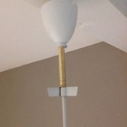 Scandinavian vintage 1960s white opaline warhead suspension