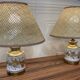 Pair of ceramic lamps "1950s scandinavian design".