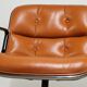 Charles Pollock leather office chair, Knoll edition, 1970