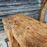 Old workbench side table bathroom furniture 48 x 193 cm