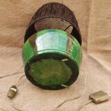 Glazed terracotta lamp
