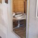 Miroir en bois peint, décor fleuri vintage