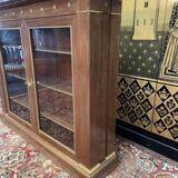 Library - Empire style display cabinet in mahogany and black marble